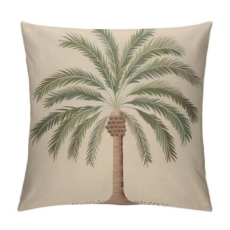 PillowKhaki Tropisk Kokospalme Pude Dekorativ Pude til Sofa Seng Stol Udendørs zx53 (FMY)