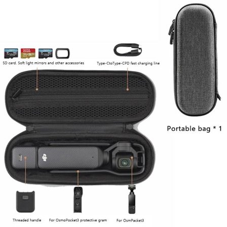 Bärväska Case För DJI Osmo Pocket 3 Skyddande Rese Nylon