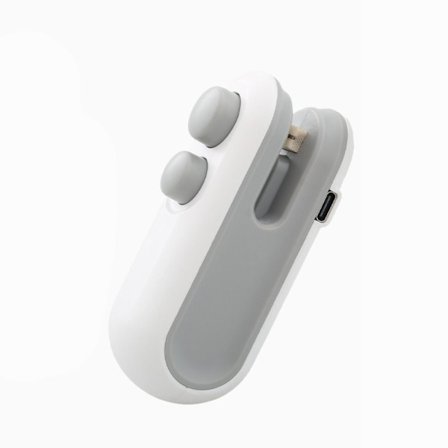 Mini Sealer Heat Sealer Uppladdningsbar Sealer VIT