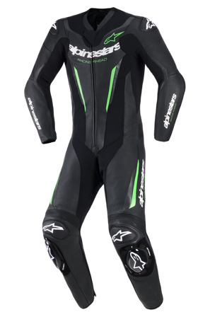 Combinaison En Cuir Moto Alpinestars GP Force V2 1Pc Noir/Vert 60