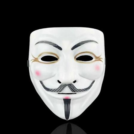 1 kpl Halloween-naamiot V for Vendetta -naamio Anonymous Guy Fawkes Halloween-juhla lahja aikuisille lapsille Elokuva-aiheinen naamio Cosplay-asu 