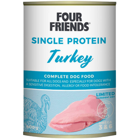 FourFriends - Hund Single Protein Kalkun 400 g - Hund - Hundefôr & hundemat - Våtfôr & våtmat - ZOO.no