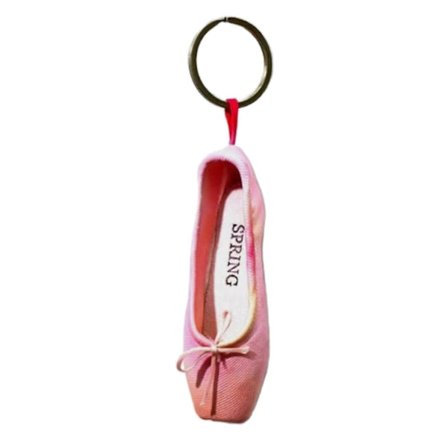Blå/Rosa/Oransje/Rose Rød Nøkkelringer Mini Ballett Sko Nøkkelring Håndlagde Bilvesker Nøkkelringer for Ballettentusiaster Rose Rød