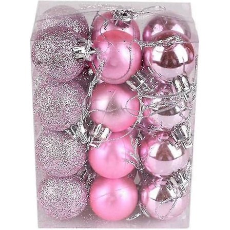 24 kpl Joulukuusen Koristepallot 30mm Joulupallokoriste Riipus Joulukoristeet Kotiin Joulupallot Joulukuuseen Loma Häät Juhlat Wr