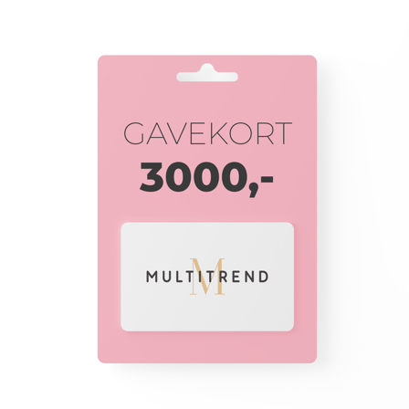 Gavekort pålydende kr 3000,-