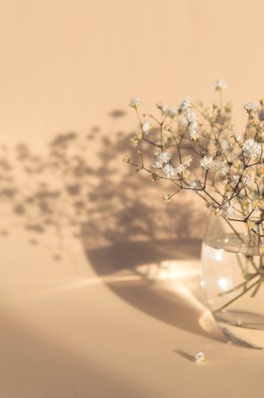 Venture Home - Plakat White flowers - Beige - Posters - 30X40 - Fra Homeroom