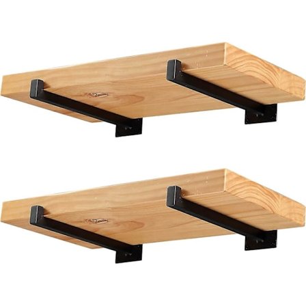 Kraftige industrielle svarte hylleknekter, 20 cm metallhylleholdere veggmontert retro hyllemaskinvare støtte for DIY-dekor eller tilpasset vegghylle