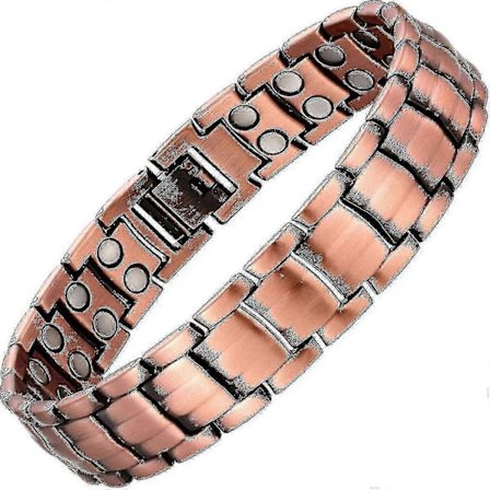 Herre Kobber Armbånd Bredt Magnetisk Terapi Armbånd Til Lindring af Gigt Smerter 99,9% Kobber Armbånd