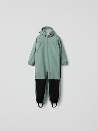 Polarn O. Pyret - Waterproof, lined puddle suit - 110 - Childrenswear - green