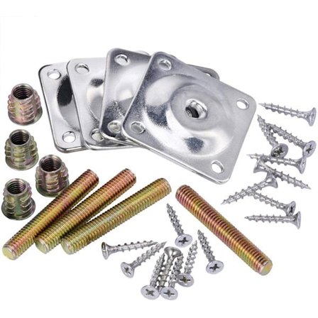 Hjem Maskinvare Tilbehør Skap Møbler Monteringsbrakett Bordføtter Sofa Vinklede Ben Festeplate Seng med skrue