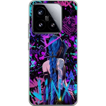 Yhteensopiva Puhelinkuori Xiaomi Xiaomi 15 Värikäs graffitipiirustus, jossa on sinipäinen hahmo urbaanissa katutaidetyylissä