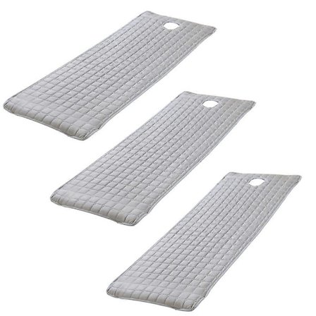 3x quiltet madras til massagebriks, spa-seng med hul til ansigtet