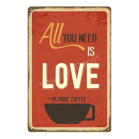 Metallinen seinäkoriste keittiöön baariin Retro-julisteet Rautamaalaukset YD1283AI 20x30cm