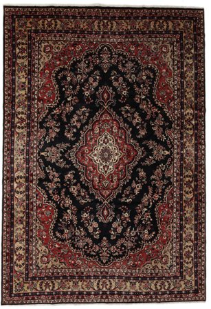 Hand Knotted Persian Mehraban Rug 273X395 Black/Brown