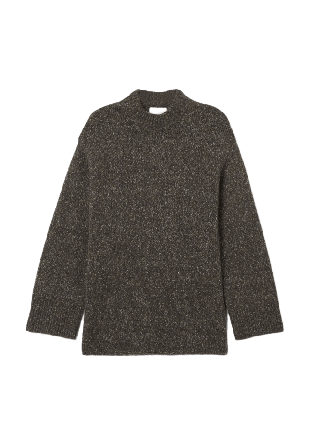 Carin Wester Jumper i ullmix OBLIA Stickat Brun S