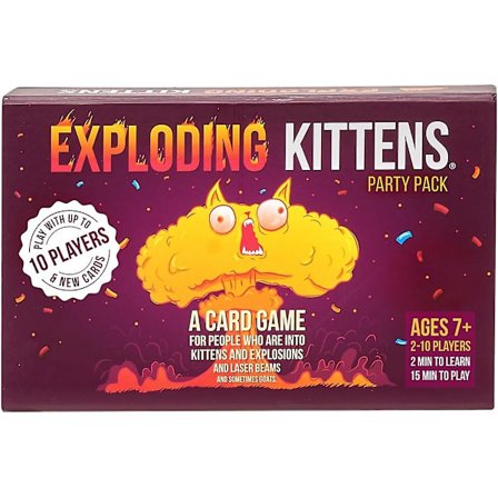 Exploding Kittens Party Pack -korttipeli aikuisille, teineille ja lapsille, hauskoja perhepelejä - Venäläinen ruletti -korttipeli_xx
