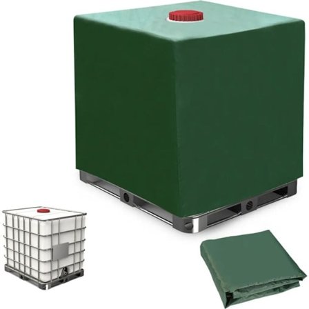 1000 L Tankskydd - 120 x 100 x 116 cm - IBC Tank UV-Membran Skyddande Överdrag Regntunna