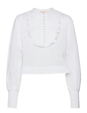 Drine Blus Långärmad Vit Custommade