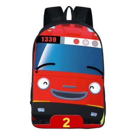 16 tums TAYO Bussryggsäck Tecknad Barnryggsäck Pojkar Flickor Gray