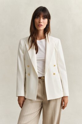GANT - Club blazer til dame cream