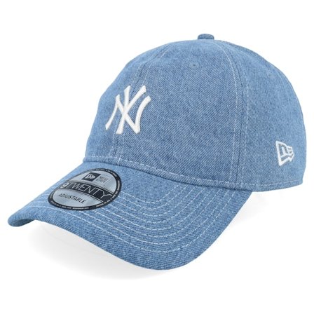 New Era - MLB Blau Unconstructed Cap - New York Yankees 9TWENTY Denim Dad Cap @ Hatstore