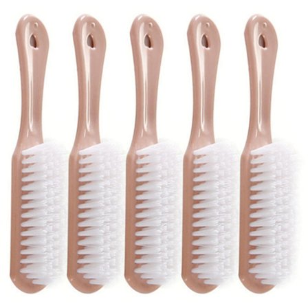 5 stk klesbørster myke bust for god rengjøringseffekt PP-materiale hengende type lett å holde skobørste hjem forsyninger_h(rosa)