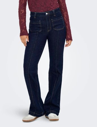 ONLY Onlemily Hw Flared Rinse Dnm Mae - Navy - 29 x 32