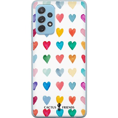 Yhteensopiva Puhelinkuori Samsung Samsung Galaxy A72 5G Cactus and Friends - Watercolor Love Grid