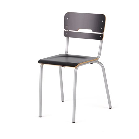 Classroom chair SCIENTIA, H 460 mm, silver/anthracite