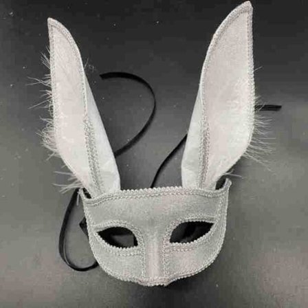 Venetian Mask Plastic Eye Mask VALKOINEN