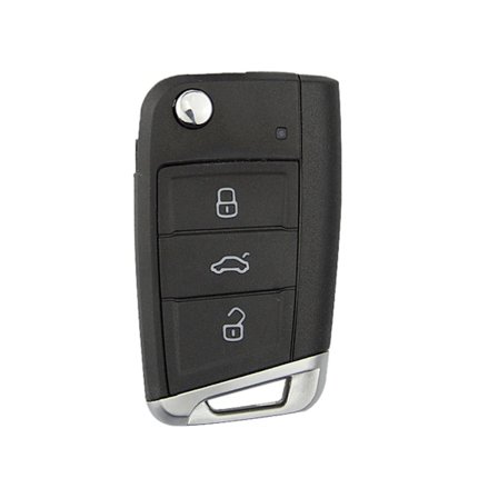 3 Knapper Flip Folding Fjernkontroll Bilnøkkelhus for VW Gollf MK7 Skoda Octavia Seat Golf 7 Polo Passat Mk2 Touran