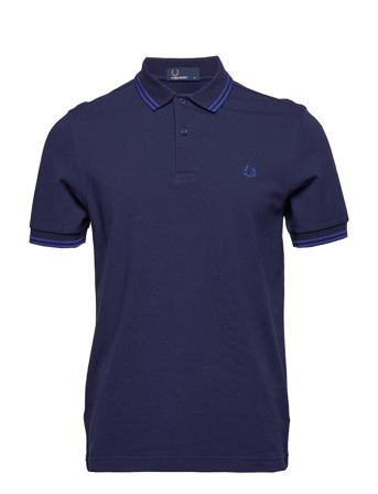 Twin Tipped Fp Shirt Polos Short-sleeved Blå Fred Perry