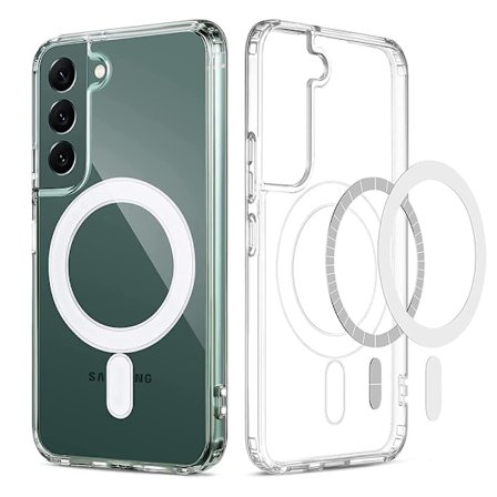 Magnetiskt trådlöst laddningsskal i PC-material för Galaxy S22