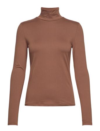 Vmina Ls Highneck Top Jrs Bf Brown Vero Moda
