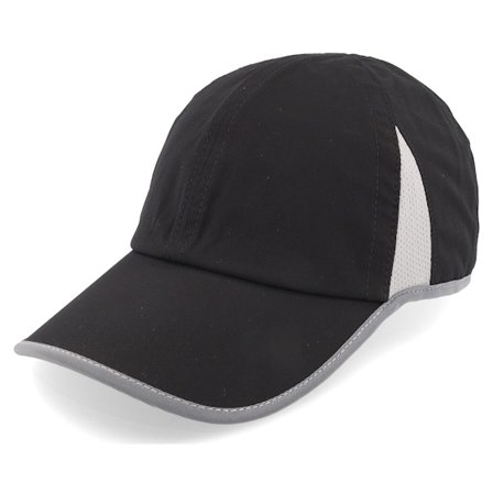 Kumo - Reflective 6-panel Sport Black/Grey Dad Cap Unconstructed Black Cap - @ Hatstore