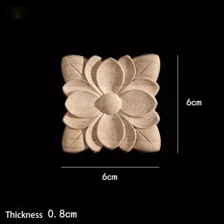 Vintage puusta veistetyt huonekalujen jalkojen jalat 6X6CM4 4