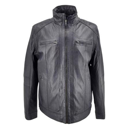 Levinsky Lamb Boss Leather Jakke Blå, Herre