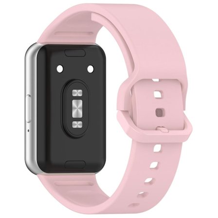 Samsung Galaxy Fit3 (SM-R390) kelloranneke pehmeä silikoniranneke litteällä soljella - Pinkki