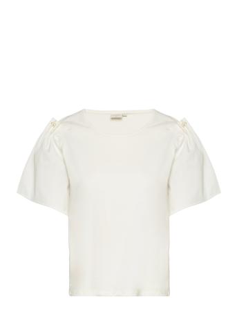 Crtapa T-Shirt T-shirts & Tops Short-sleeved Hvit Cream*Betinget Tilbud