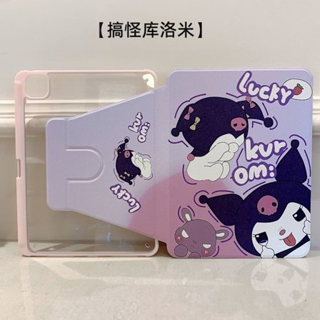 Fodral för iPad 2025 11/2022 10 Rolig Kuromi Färgad Roterande Anime 30