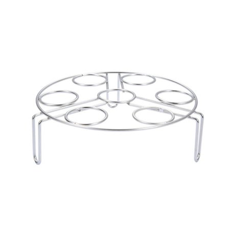 Eggstativ i rustfritt stål for Instant Pot Eggkurver Dampstativ Kjølestativ Matbeholder for Pot Trykkoker Luftfrityrkoker - 8 cm