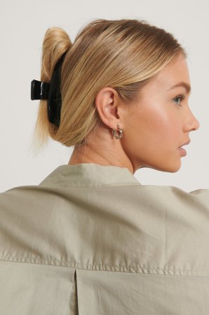 NA-KD Accessories Long Basic Hairclip - Hår-accessories - Sort - One Size