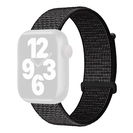 KALEBOL Nylon klockarmband Apple Watch Series 10 46mm armband - Reflekterande Svart