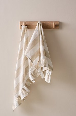 Jotex - Astiapyyhe Röyhelöllä 2 Kpl Pakkaus Beige/luonnonvalkoinen Beige/luonnonvalkoinen - IRIS - Osta Keittiöpyyhkeet Jotex