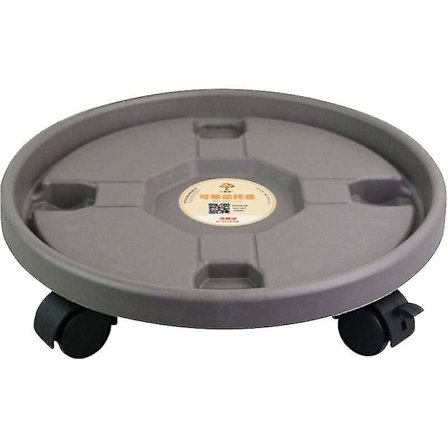 Kasvialusta Pyörivä Kasviteline Kukkaruukkuteline, Pyörillä, Rullaava Kasviteline Ja Muovinen Kasvialusta, Kasviteline Sisä- + Ulkokäyttöön Harmaa