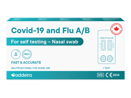 Addeira Covid-19 & Influensa A/B Selvtest, 1 stk.