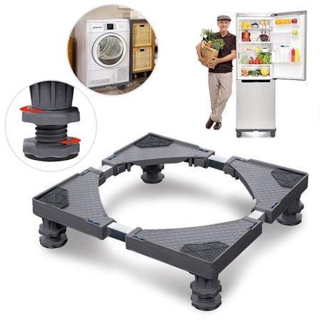 LZQ Vaskemaskine Stativ Køleskab til Vaskemaskine og Tørretumbler, 4 Fod uden Hjul, Belastning 200 kg