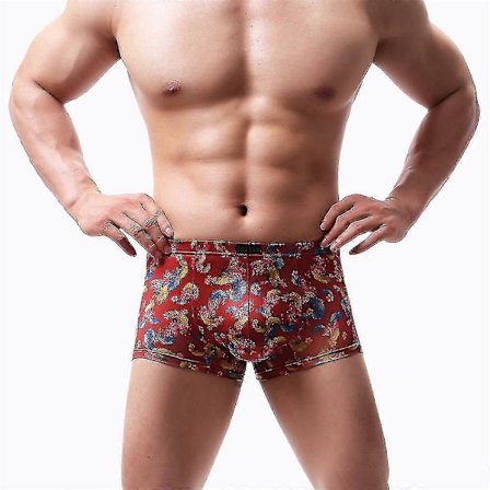 Herr Blommig Sexig Boxer Kalsonger Underkläder Stretch Trosor Shorts