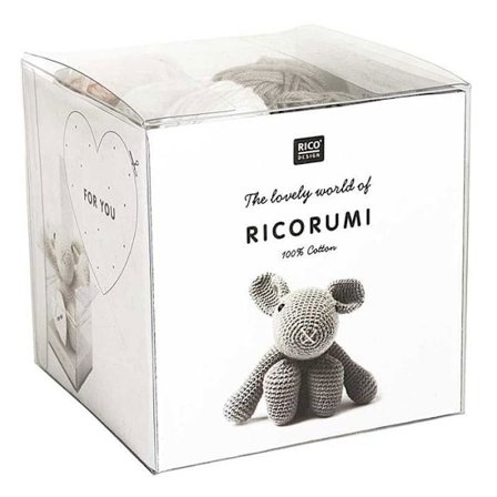 Virkningssats - Rico Design - Ricorumi - Liten kanin - Specialbomull - Virkning nr 3