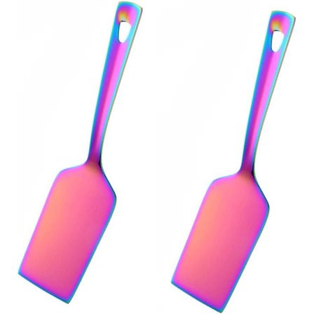 Lasagnespade, rustfritt stål, 2 deler, metall, pizzaspade, kakespade, serveringsløfter, lengde 26 cm, bredde 6,4